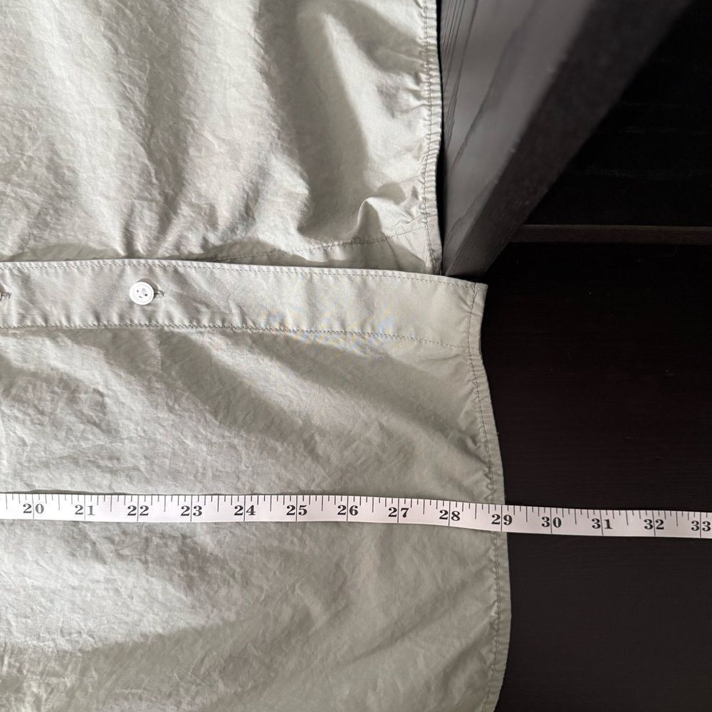 Everlane Boyfriend Shirt Womens XS Sage Green Long Sleeve Slits Supima Cotton - Picture 13 of 13